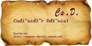Császár Dániel névjegykártya